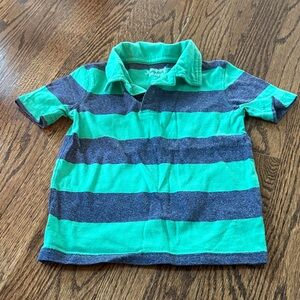 Jumping Beans Green Striped Polo